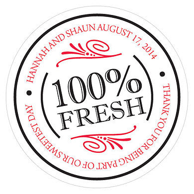 100% FRESH SMALL STICKER - AyaZay Wedding Shoppe