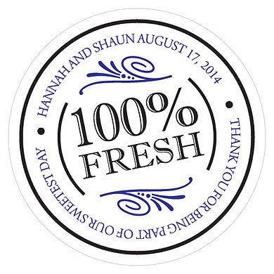 100% FRESH SMALL STICKER - AyaZay Wedding Shoppe