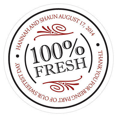 100% FRESH SMALL STICKER - AyaZay Wedding Shoppe