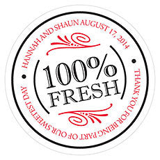 100% FRESH SMALL STICKER - AyaZay Wedding Shoppe