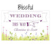 HOMESPUN CHARM WEDDING DIRECTIONAL SIGN - AyaZay Wedding Shoppe