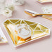 LARGE DIAMOND DISPOSABLE PAPER PARTY PLATES - GOLD (8/pkg)