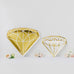 SMALL DIAMOND DISPOSABLE PAPER PARTY PLATES - GOLD (8/pkg) - AyaZay Wedding Shoppe