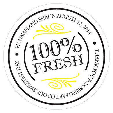 100% FRESH SMALL STICKER - AyaZay Wedding Shoppe