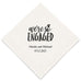 PERSONALIZED FOIL PRINTED PAPER NAPKINS - We’re So Engaged

(50/pkg) - AyaZay Wedding Shoppe