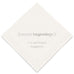 PERSONALIZED FOIL PRINTED PAPER NAPKINS - Sweet Beginnings

(50/pkg) - AyaZay Wedding Shoppe