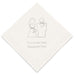 PERSONALIZED FOIL PRINTED PAPER NAPKINS - Stylized Bride And Groom
(50/pkg) - AyaZay Wedding Shoppe