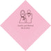 PERSONALIZED FOIL PRINTED PAPER NAPKINS - Stylized Bride And Groom
(50/pkg) - AyaZay Wedding Shoppe