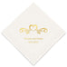 PERSONALIZED FOIL PRINTED PAPER NAPKINS - Heart Swirl
(50/pkg) - AyaZay Wedding Shoppe