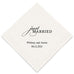 PERSONALIZED FOIL PRINTED PAPER NAPKINS - Just Married (50/pkg) - AyaZay Wedding Shoppe