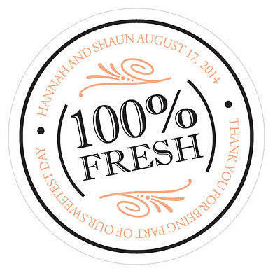 100% FRESH SMALL STICKER - AyaZay Wedding Shoppe