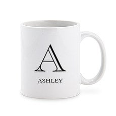 PERSONALIZED COFFEE MUG - CLASSIC MONOGRAM - AyaZay Wedding Shoppe