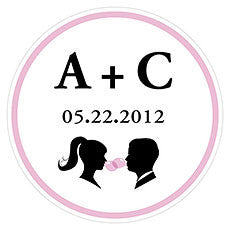 SWEET SILHOUETTES SMALL STICKER - AyaZay Wedding Shoppe