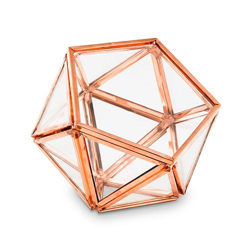 SMALL GLASS GEOMETRIC TERRARIUM STYLE RING BOX - AyaZay Wedding Shoppe