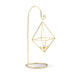 SMALL GOLD GEOMETRIC HANGING TEALIGHT HOLDER (2/pkg) - AyaZay Wedding Shoppe