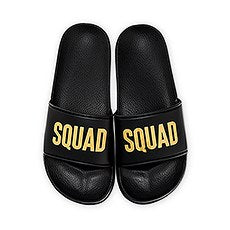WOMEN'S BRIDAL PARTY SLIDES SANDALS - SQUAD