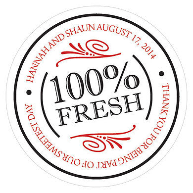100% FRESH SMALL STICKER - AyaZay Wedding Shoppe