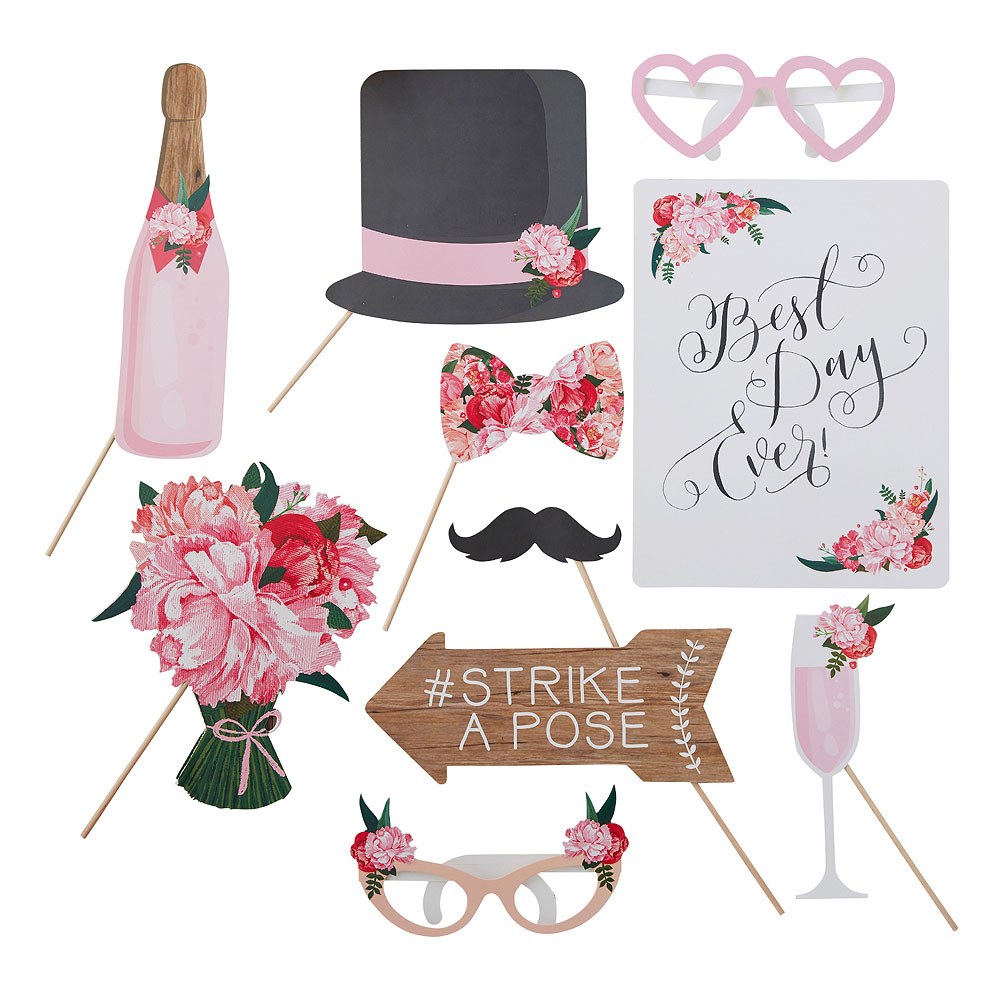 PHOTO BOOTH PROPS - FLORAL WHIMSY - AyaZay Wedding Shoppe