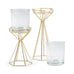 TALL GOLD GEOMETRIC CANDLE HOLDER SET - AyaZay Wedding Shoppe